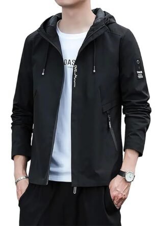 Lymio Jackets || Jacket for men || Lightweight Outwear Jacket (J-7-Black-2XL)