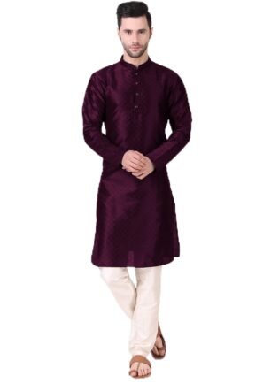 koshin Yellow Color Art Silk Full Embroidered Work Kurta Pyjama for Festive & Wedding