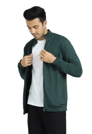 XYXX Men's Regular Bomber Jacket Dark Forest Green M