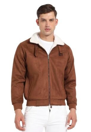 Campus Sutra Men's Car Coat (CBAWF23_CSMAWJK060TN_Brown