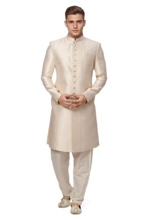 Raymond Ethnix Mens Gold Sherwani Set