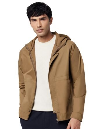 Qube By Fort Collins Cotton Men'S Parka Standard Length Coat (D1881AZ_Khaki