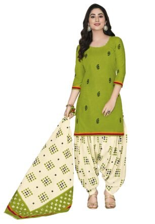 Miraan Cotton Printed Readymade Salwar Suit For Women(MIRAANSGPRI423, XXX-Large, Green)