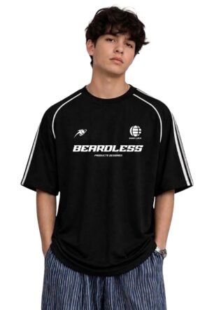 Printed Men’s Polycotton Relax Fit Round Neck T-Shirt | Half Sleeve Solid Casual & Gym Wear Comfortable Regular T-Shirt Black