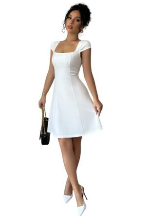 Dresses | Knee Lenght | Bodycon Women Dress White