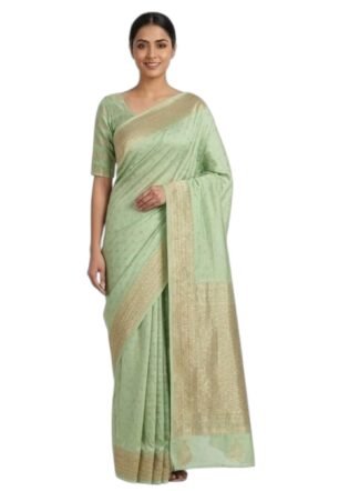 Banarasi Kora Organza Silk Saree with Blouse Material SPT-023