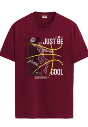 Men's Graphic Printed 100% Cotton T-Shirt - Regular Fit, Printed T-Shirts for Men (RN24-BCL-MR_Maroon)
