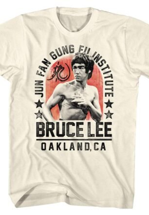 Bruce Lee Jun Fan Gung Fu T Shirt, Off-white, Small