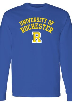 AL03 - University of Rochester Yellowjackets Arch Logo Long Sleeve - 3X-Large - Royal