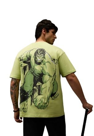 Official Hulk: The Incredible Men Oversized T-Shirts Green