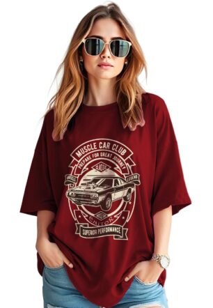 Oversized T-Shirt for Womens || Graphic Front Printed Loose fit Womens Tshirt