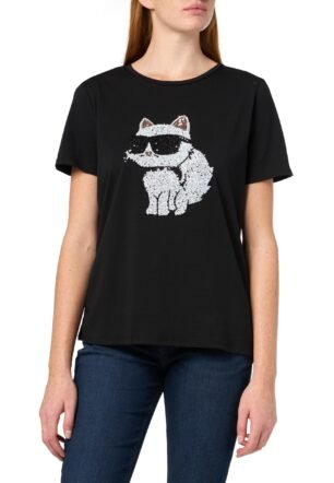 Women's Short Sleeve Soft Everyday Logo T-Shirt, Black