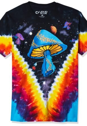 Men's Plus-Size Space Shroom T-Shirt, Tie Dye, X-Large