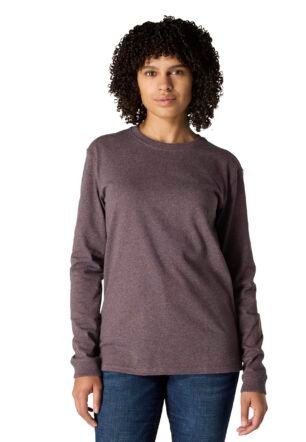 Women's Regular Workwear Logo Long Sleeve T-Shirt, Blackberry Heather, X-Large