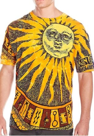 Men's Sun Moon T-Shirt, Tie Dye, X-Large
