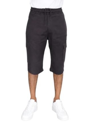 Men's Relaxed Fit Cargo Parachute Shorts | Multi Pocket Casual Shorts for Men | Lightweight, Travel Black
