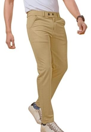 Men's Slim Fit Cargo Trousers | Stretchable Formal Men Trousers | Stylish Slim Fit Trouser for Men | Polycotton Knitted Fabric Pant for Man