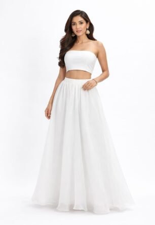 Women's Chiffon Wide Leg Palazzo Pants, Flowy Elastic Waist, Ethnic, Multiple Colors (in, Alpha, XL, Regular, Off White)