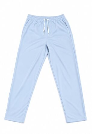 Men's Sky Blue Athletic Lower | Regular Fit Elastic Waist Pants