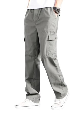 Men Cargo || Cotton Cargo Pants for Men (118-Grey-M)