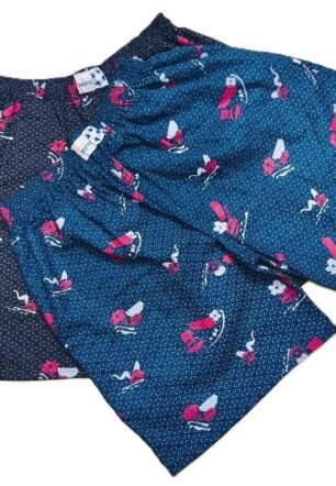 Comfortable Shorts with Stretchable Fabric Elastic Waistband Soft Cotton Shorts for Home, Travel and Everyday Use Blue XL