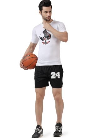 Digital Print ACE WHITE Latest Short Set For Men - X-Large