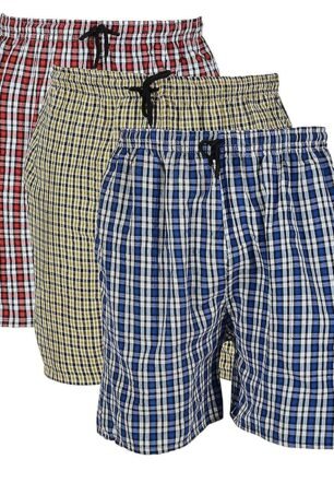 Men's Cotton Regular Shorts (Pack of 3) (BOXER41-R-Y-NBL-P3-M_Multicolored 1)