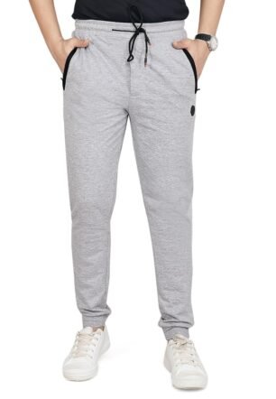 Men's Cotton Jogger Sweatpants | Light Grey | Slim Fit | Drawstring Waist | Side Pockets | Casual & Athletic Wear (in, Alpha, Regular, Grey)